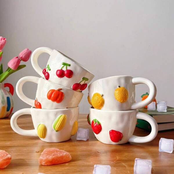 1 Stück 400ml süße Keramik Kaffeetasse, Kaffeetasse im Nahen Osten Stil, japanische Teeschale, Wasser Tasse im Ins-Stil, Frühstückstasse, amerikanische Kaffeetasse, Espresso Tasse, geeignet für Zuhause und Büro, Ramadan, Eid Al-Adha Geschenk, einfach zu reinigen, Urlaubsgeschenk, Paar Set für den Schulanfang