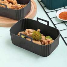 1 pièce/2 pièces Doublures en silicone FlexiBake Pro pour friteuse à air - Plaque de cuisson universelle antiadhésive pour Foodi/Dual DZ201/Cosori, résistante à la chaleur jusqu'à 260°C et lavable au lave-vaisselle, tapis rectangulaire réutilisable pour rôtir, frites, légumes - Accessoires de cuisine sans odeur pour la maison, le camping, le restaurant