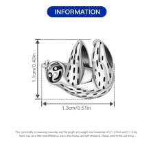 1 Pc S925 Sterling Silver Cute Sloth Beads, Commuter Casual Accessories, Suitable For DIY Bracelet Jewelry Making, Suitable As Ladies Gift, Memorial Gift, Birthday Gift