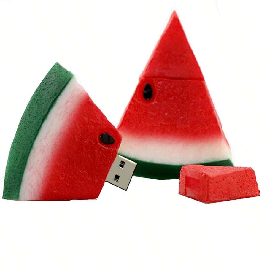 USB Flash Drive 128GB Cartoon Fruit Memory Stick USB Flash Drive For Mobile Phone Computer 64GB 2.0 Pen Drive 32GB Gift USB - Red - View 1