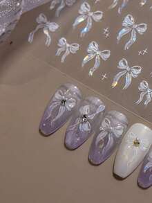 1pc 5D Nail Art Stickers Fragment Shell Light Butterfly High Quality Nail Stickers Spring Nail Art Decal Design Manicure - Multicolor - View 3