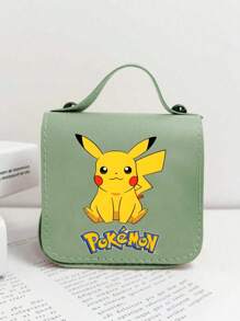pokemon Bolso de niña con diseño de Pikachu de Pokémon - Bolso casual de princesa lindo para niñas, bolso bandolera pequeño, estuche para monedas para lápiz labial, cepillos, productos de cuidado de la piel, teléfono móvil, monedas, pequeños artículos, para el hogar, regalo, vacaciones y festivales como Halloween y Navidad, de uso multifuncional para volver a la escuela