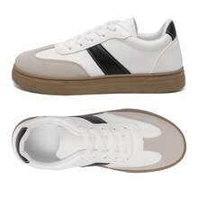 Sneakers For Women Plush Patchwork Upper Thick Sole Street Style - Grey - View 7