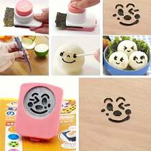 1pc Seaweed Nori Punch Embossing Device Cutter, Smile Wink Face Rice Ball Onigiri Mould, DIY Sushi Tool, For Lunch Box Bento Box Decoration, Kitchen Gadgets, Kitchen Accessories - Pink - View 10