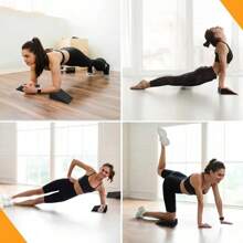 1 Paar hochwertige EVA Yoga Kniebeugen Keilblöcke - Reinschwarz, verbessern Balance und Flexibilität, stärken Beinmuskulatur, Wadendehnung, Krafttraining, Liegestütze, flache Auflagefläche - ideale Wahl für Fitness-Übungen, tragbar - Schwarz, Trainings-Zubehör