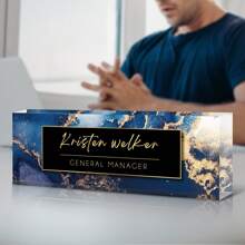 Placa de mesa de acrílico personalizada com gravação personalizada para escritório, funcionário, professor, colega de trabalho - Moldura de acrílico sem cobrança - Decoração de mesa de escritório personalizada, placa de nome para gerente, enfermeira, 1 peça, de volta às aulas, material escolar