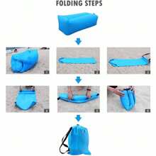 1pc Air Lazy Inflatable Sofa Bag Portable Camping Sofa Mattress Music Festival Recliner Inflatable Lazy Sofa With Handbag, Portable Waterproof And Leak-Proof Beach Chair, Inflatable Sofa Chair, Suitable For Outdoor Camping, Travel, Hiking, Swimming Pool, Beach Party