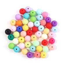 20-100 unidades/pacote de contas redondas pintadas de acrílico, sortimento de cores aleatórias, vários tamanhos, cores doces fofas e casuais da moda para fazer joias faça você mesmo, colar, pulseira, chaveiro, decoração de telefone, atacado