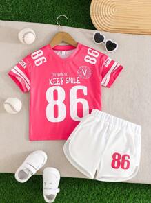 Conjunto de shorts deportivos para niñas - Informal y cómodo para usar en actividades