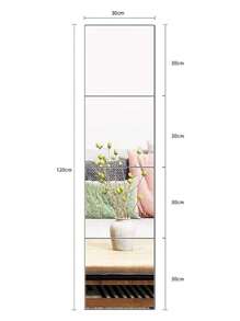 4pcs Shatterproof Wall Mirror Full Length For Bedroom, Plexiglass Gym Mirrors For Home, Extra Thick: 0.12 Inch, 12 X 12 Inch, Workout Mirrors Safe For People, Over The Door, Long Wall Mounted
