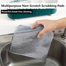 10pcs Microfiber Mesh Cleaning Cloths, Multi-Purpose Kitchen Cleaning Rags, Double-Sided Reusable Dishwashing Pads, Scratch-Free Cleaning For Dishes, Utensils And Cookware
