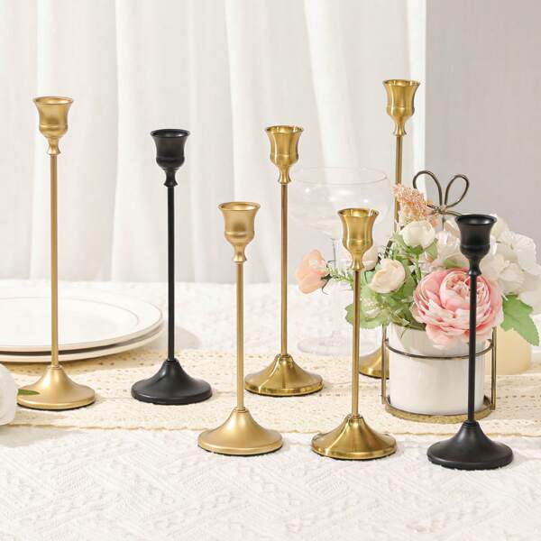 Set de porte-bougies de style scandinave, accessoires de photographie de mariage romantique, tasses à bougie vintage, artisanat de bougeoirs créatifs pour la décoration d'un dîner aux chandelles