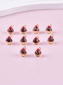 10pcs Mixed Style Cup, Teapot, Donut Shaped DIY Zinc Alloy Jewelry Pendant, Earrings, Necklace Accessories
