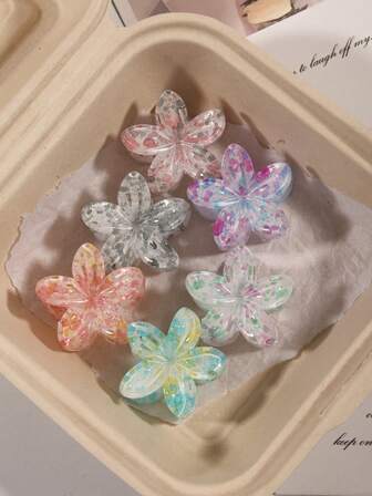 6 件/套 4 厘米小雏菊花发夹 - 大理石纹理波浪图案花卉设计 - 马尾辫爪夹 - 甜美可爱风格 - 适合日常佩戴、头饰、发饰、发饰、配饰、女士发饰、秋季、旅行、美发工具、女士配饰、发饰、秋季、头发、发饰、配饰、女士发饰、旅行、发饰、女士配饰、发饰、女士发饰、美发工具、发饰、东西、美容配饰