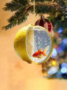 1-2pcs Acrylic Goldfish Car Pendant - Colorful 2D Design, Suitable For Vehicle Interior Decoration, Home Decor, Holiday Ornaments