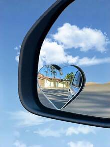 A Pair Of Heart-Shaped Blind Spot Mirrors, Car Heart-Shaped Blind Spot Mirrors, Car Frameless Blind Spot Mirrors, 360-Degree Wide-Angle Convex Mirrors, Sector-Shaped Blind Spot Rearview Mirrors, Parking Mirrors