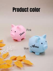 LICVIC 1pc Personalized Large Piggy Bank, Piggy Bank For Girls, Piggy Banks, Custom Piggy Bank, Gifts For Kids, Birthday Gifts, Baby Shower Gift Back To School,Multi-Functional,Ornamental,Letter,Stylish,Modern,Colorful,Cute,Adorable,Casual,Custom,Personalised,Unique,Customized,Ideal Gifts For Him,Ideal Gifts For Her,Christmas Gift Supplies - Multicolor - View 4