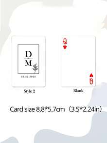 Libro de visitas personalizado con cartas de naipes, alternativa al libro de invitados de boda, libro de firmas de boda, tarjeta de fiesta de compromiso, regalo de boda personalizado - Multicolor - Ver 14