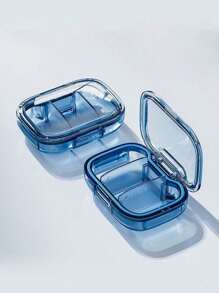 1PC Portable Mini Pill Box Travel Pill Box Carry-On Medicine Box 3-Grid Pill Storage And Packaging Box Medicine Organizer And Pill Container For Daily Use, Suitable For Travel Or Home Use