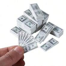 Set de 120/240/480 piezas de Billetes de dólar en miniatura escala 1:12 para decorar maquetas de casas de muñecas, escena, juego, decoración, accesorios de simulación de dinero en efectivo de 100 dólares