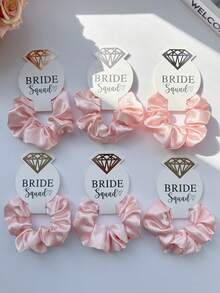 2 Sets Elegant Satin Hair Scrunchies & Faux Pearl Hair Clips Set, Gold Foil Hair Clips, Bridal Party Crystal Hair Scrunchies, Damage-Free Hair Accessories, Suitable For Weddings, Engagements, Bachelorette Parties, Hair Decor, School Supplies, Gifts, Head Accessories