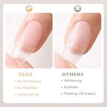 GLOZ Nail Glue Nail Bond Brush In Nail Glue For Press On Nails Nail Tips & Fake Nails Super Strong Nail Glue For Nail Tips Long Lasting Acrylic Nails Gel Glue UV&LED Cured