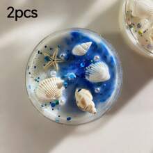 1pc/2/Pcs/6pcs Shell Sequin Aromatherapy Candle Gift Fragrance Color Sequin Dried Flower Soybean Conch Candle - Christmas Gift - Candlelight Dinner - Furniture Essential - Party Gathering -6 Unique Fragrances Create A Romantic Atmosphere, Perfect For Valentine's Day And Graduation Gifts!