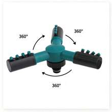 1 pieza Aspersor de agua giratorio automático para el jardín, rociador de 360 grados para riego de césped, enfriamiento de techos, sistema de riego de plantas, adecuado para campos agrícolas, herramienta de riego