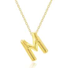 Fashionable Gold Copper A-Z 26 Letter Hanging Necklace, Charming Women's Jewelry