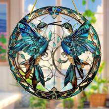 1 Piece Of 2D Flat Acrylic 2D Flat. Acrylic Honey Bird Pendant, Love Themed Mural, Indoor And Outdoor Hanging Panels, Bedroom, Kitchen, Office, Home And Courtyard Decoration, Vertical Wall Hanging Decoration, Featherless Festival Decoration