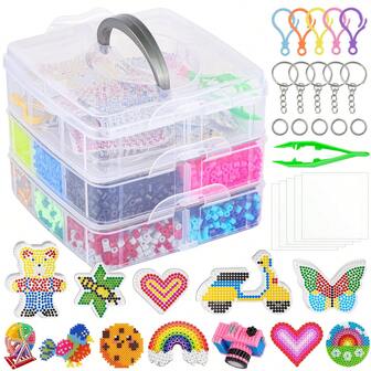 8400 件 - 5 毫米珠子及配件，艺术和工艺品礼品套装，适合最好的朋友生日，熔珠工艺珠艺术和手工套件