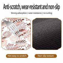 1pc Floral Pattern Coffee Maker Dish Drying Mat - Diatomaceous Earth Printed Drain Mat, Kitchen Counter Mat, Utensil Mat - Dish Drying Mat, Soft Diatomite Suitable For Kitchen Counter, Applicable For Coffee Makers, Espresso Machines, Etc.