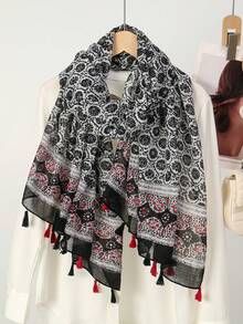 1pc Lightweight Beach/Sunscreen Neck Scarf, Suitable For Summer Vacation - Multicolor - View 18