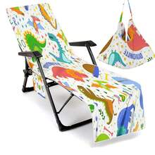 可折叠沙滩椅套，可折叠放入手提包，配有可放置眼镜和手机的口袋。沙滩椅、毛巾、泳池休闲椅套，方便携带