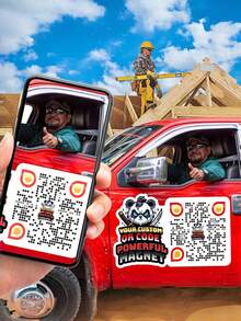 1pc Customizable Large Magnetic Car Sticker - Available In Square, Round, Rectangular Shapes, Durable And Reusable, Suitable For Cars, Trucks, Commercial Advertising, Home Decor, Also Makes A Great Gift For Birthday, Christmas, Holidays - Multicolor - View 3