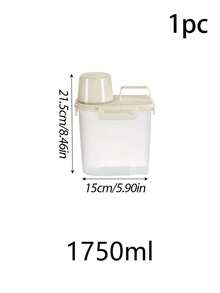 1 件/2 件防漏密封储物容器 - 防虫便携式方形罐，用于大米、谷物、坚果和面粉 | 基本厨房收纳盒、厨房、夏季海滩派对、食物、露营、收纳盒、房间装饰、厨房用品、100 件可重复使用的弹性食品保鲜膜、厨房食品保鲜膜、食品储存容器、碗和盘子