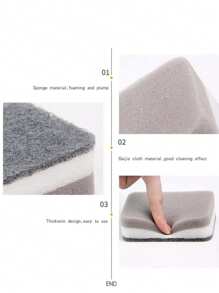 5 Piece Multi-Purpose Magic Sponge Wipe - Double-Sided Scouring Pad, Dish Sponge, High-Quality Kitchen Sponge, Scratch-Free Cleaning Cloth, Super Absorbent, Cleaning Supplies And Tools, Suitable For Kitchen, Boat, Etc. | Made Of ABS Material, Mixed Colors, Ideal For Home Wiping And Washing Dishes! Commercial Cleaning Service | Home & Living | Kitchen & Dining | Kitchen Cleaning Tools | Kitchen Cleaning Brushes (Random Color And Style)