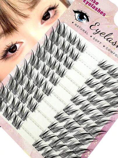 60pcs 10Rows Fox Cat Cluster Lashes Natural Look Fluffy Faux Mink False Eyelashes Sexy Lashes Extension Makeup Lash Clusters Manga Lashes Fox Cat Eye Lashes Left & Right Individual Lashes Wispy DIY Lash Extension Natural Cluster Lashes For Home Party, Valentine's Day, Traveling, Photoshoot, Festivals Makeup-6 Lash Clusters,Eye Lash Clusters,Individual Eyelashes,Lashes,Fake Lashes