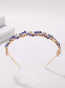 1 pièce Serre-tête à couronne de princesse avec strass, accessoire de cheveux doux et pour anniversaire, bandeau