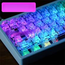 Transparent High Permeability KeycapsIce Cube Keycaps OE M High Magnetic Switch Custom Mechanical Keyboard Satellite Switch PC Crystal