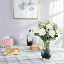 11 roses blanches artificielles et élégantes avec de longs tiges. Convient pour les compositions florales et la décoration intérieure. Cadeau romantique parfait pour le mariage, la Saint-Valentin, l'anniversaire et la fête des mères, sans vase