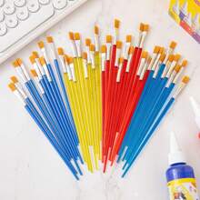 10 Stücke Nylon Haar Malerpinsel Set, Pinselset mit Kunststoffgriff für Ölmalerei, Aquarell, Acryl, Kalligraphie, Skizzieren, Zeichnen, Künstlerbedarf, Schulmaterial