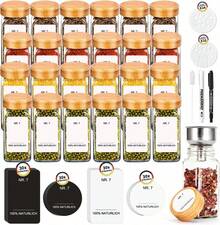 24 Square Bottle Bamboo Lids