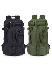 1 bolsa de pesca multifuncional de grande capacidade, bolsa de pesca Oxford azul à prova de respingos, mochila para vara de pesca, acesso rápido externo e equipamento de pesca, equipamento três em um para montanhismo, ciclismo e caminhada, pode ser carregada em um ombro, transversal ou na mão, simples e versátil, muito adequada para viagens diárias, acampamento, pesca e aventura, bolsa de montanhismo, Pesca Mare, presente masculino
