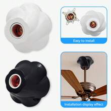 E26/E27 Lamp Bulb Pendant Holder, Suitable For 110V/250V Voltage, Textured Round Fixed Base Bracket