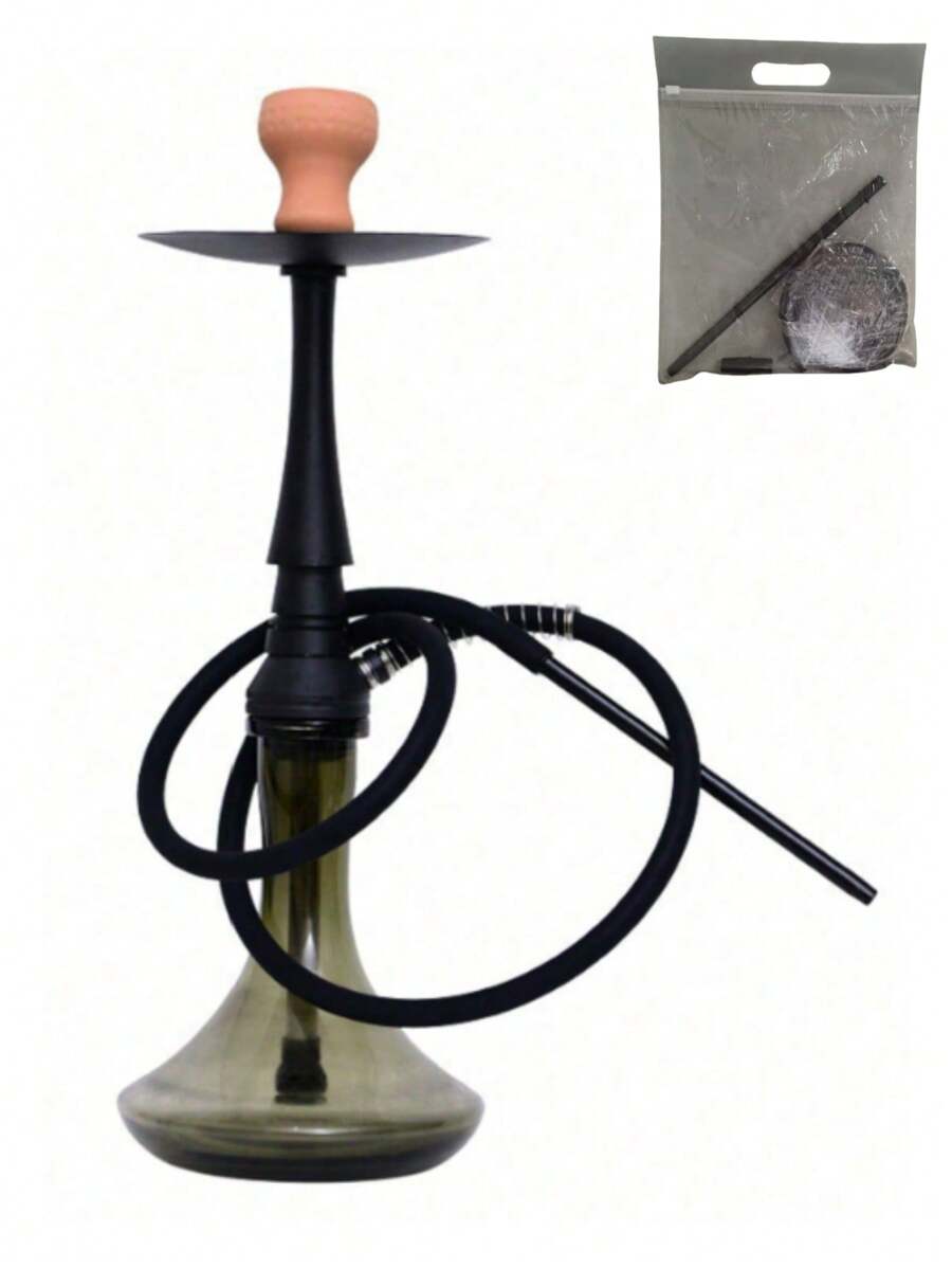 1 Set Hookah Accessories - Aluminum Handle Silicone Hose, Colorful Spiral Hose, Acrylic French Hookah Tube, Plastic Pipe, Foam Handle Hookah Pipe, Silicone Hose & Other Hookah Set Components