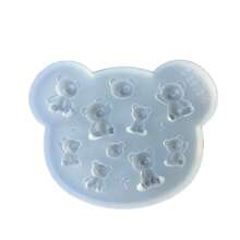 Moldes de resina para accesorios de oso de peluche, moldes de silicona, moldes líquidos de resina, moldes de silicona para llaveros de resina, moldes de resina