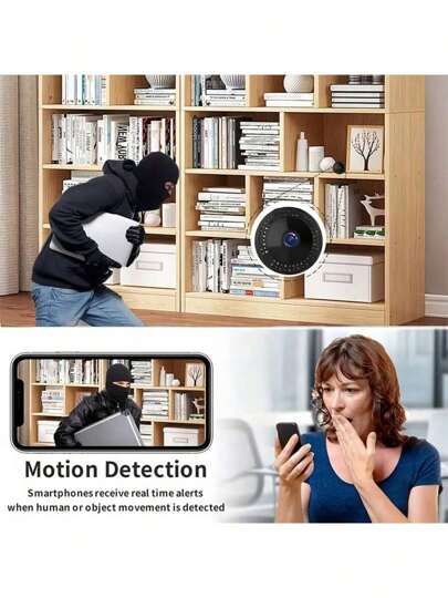 1pc Mini Camera HD Quality, Master Of Covert Monitoring. It Features Intelligent Night Vision, Strong Magnetic Adsorption, Long St by Hidden Function, Motion Detection. Ideal As Security Home Office Protection. view 10