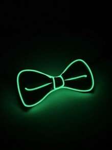 LED Luminous Bowknot - Neon EL Wire, Fashion Jacket Shirt Accessories, Suitable For Party, Performance, Halloween, Cosplay, Atmosphere Props - Elegant Style, Batteries Not Included