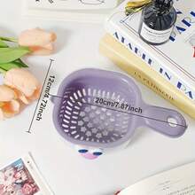 1 件二合一鸭嘴漏勺和过滤器 - 双层水果蔬菜沥水系统，塑料材质，符合人体工程学的手柄，易于清洁，厨房用品，可实现极致厨房效率，搭配舒适的秋冬风格 - 紫色 - 查看 5